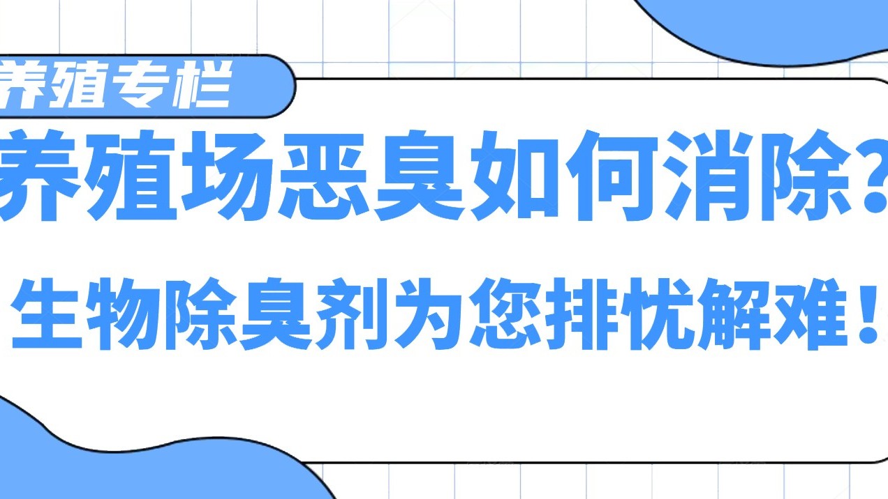 養(yǎng)殖場惡臭如何消除？生物除臭劑為您排憂解難！